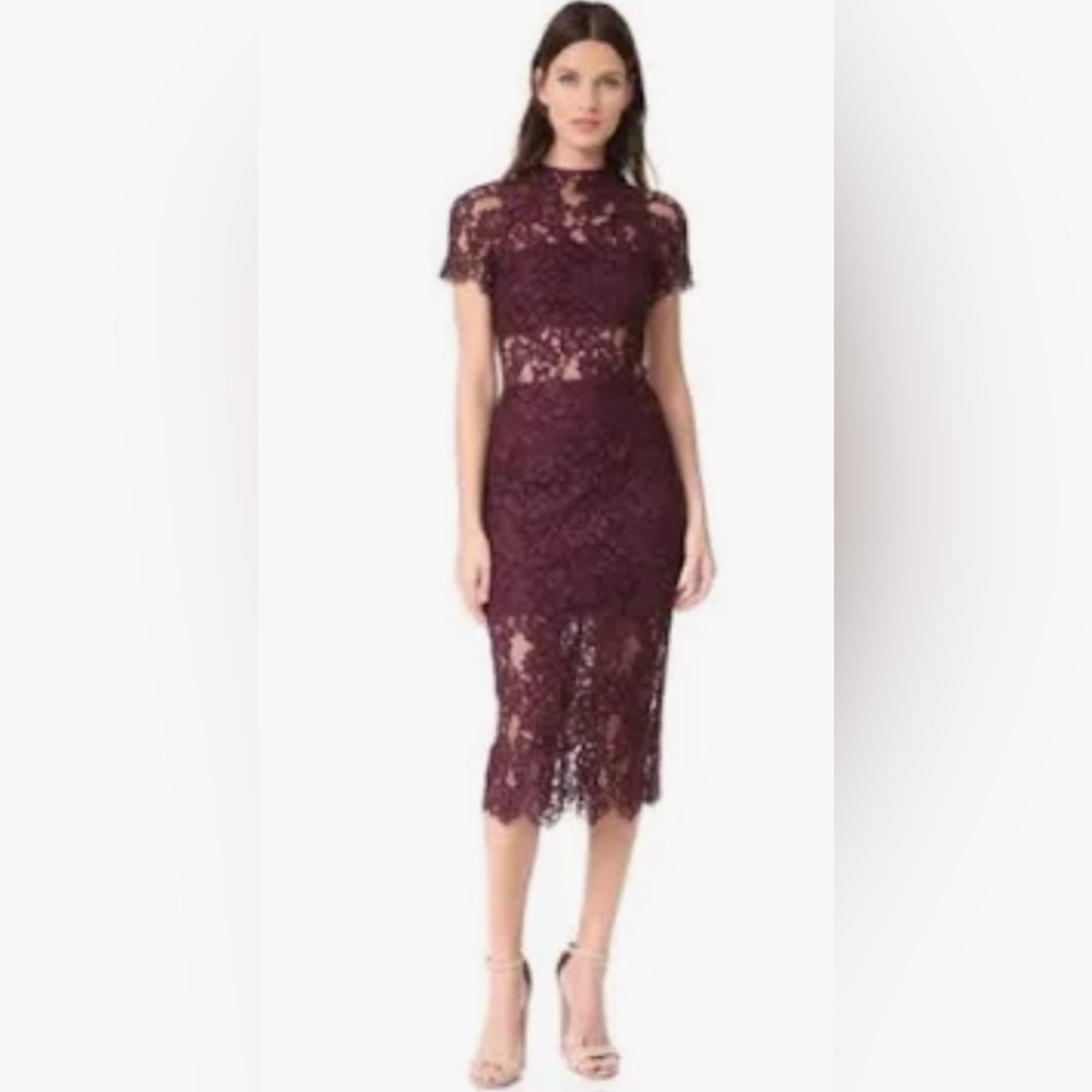 Alexis crimson/purple lace dress size XS